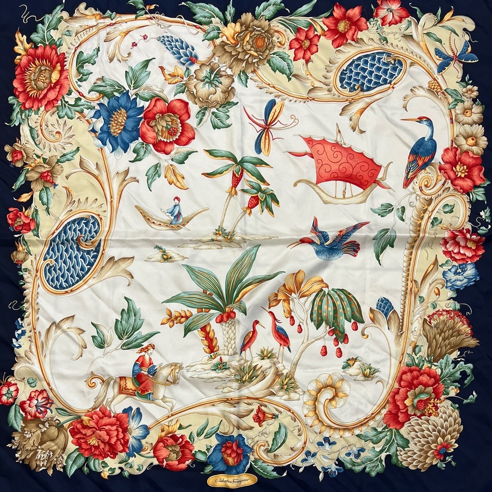 Salvatore Ferragamo Silk Scarf - excellent used condition